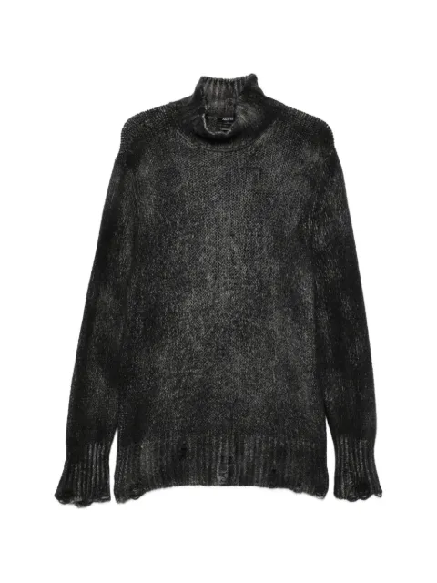 Avant Toi distressed roll-neck sweater