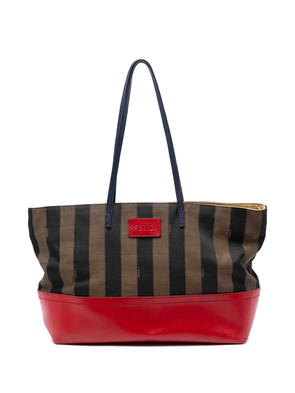 Fendi Pre-Owned 2010-2026 Medium Pequin Canvas Roll tote bag - Marrone
