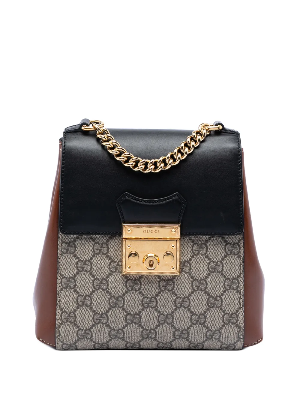 Gucci Pre-Owned 2016-2026 GG Supreme Padlock backpack - Neutrals