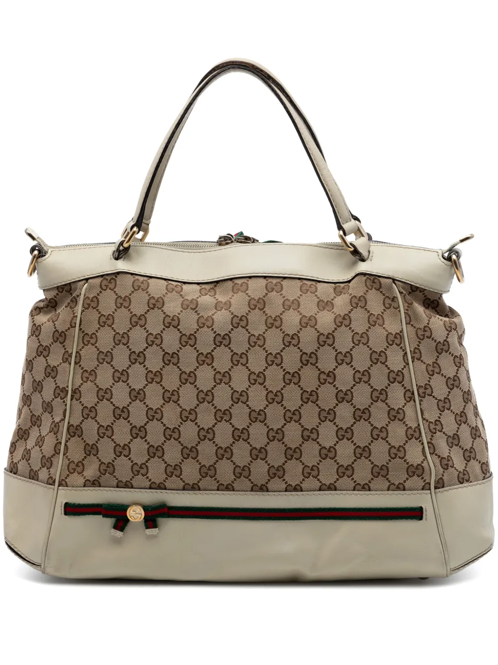Gucci Pre-Owned 2016-2026 GG Canvas Web Mayfair satchel - Toni neutri