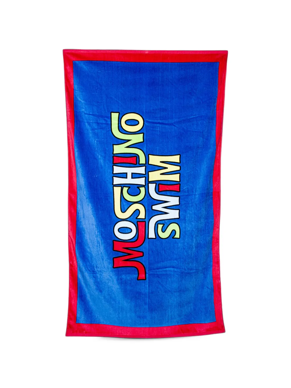 Moschino logo-print beach towel Blauw