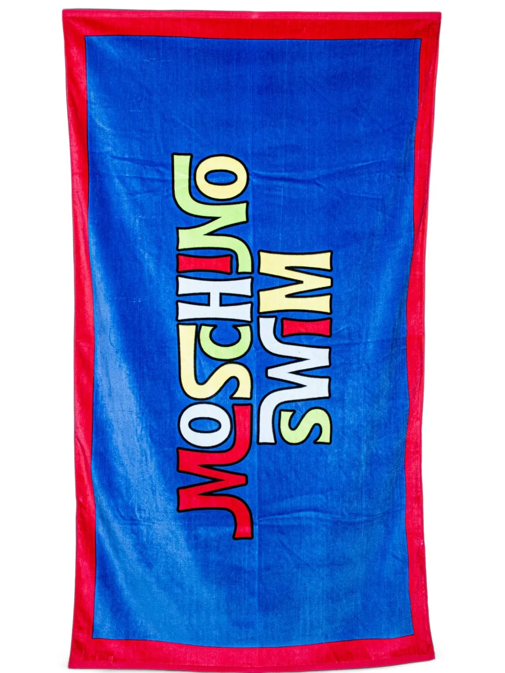 Moschino logo-print beach towel Blauw
