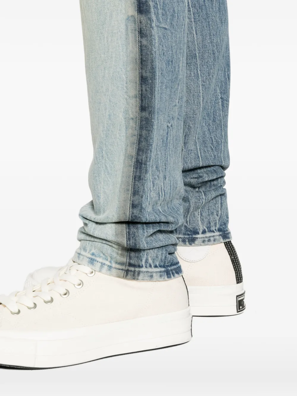 Purple Brand Jeans met vervaagde vlakken Blauw
