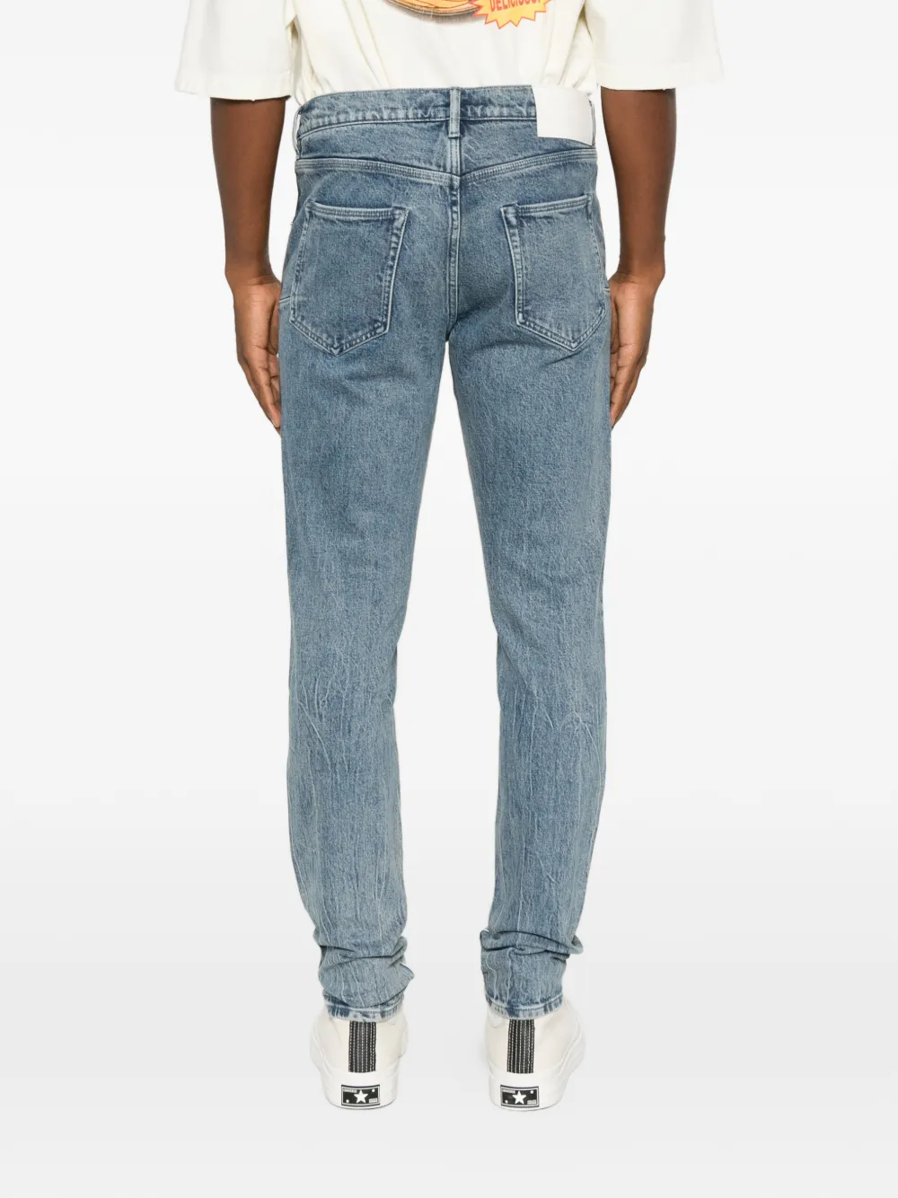 Purple Brand Jeans met vervaagde vlakken Blauw