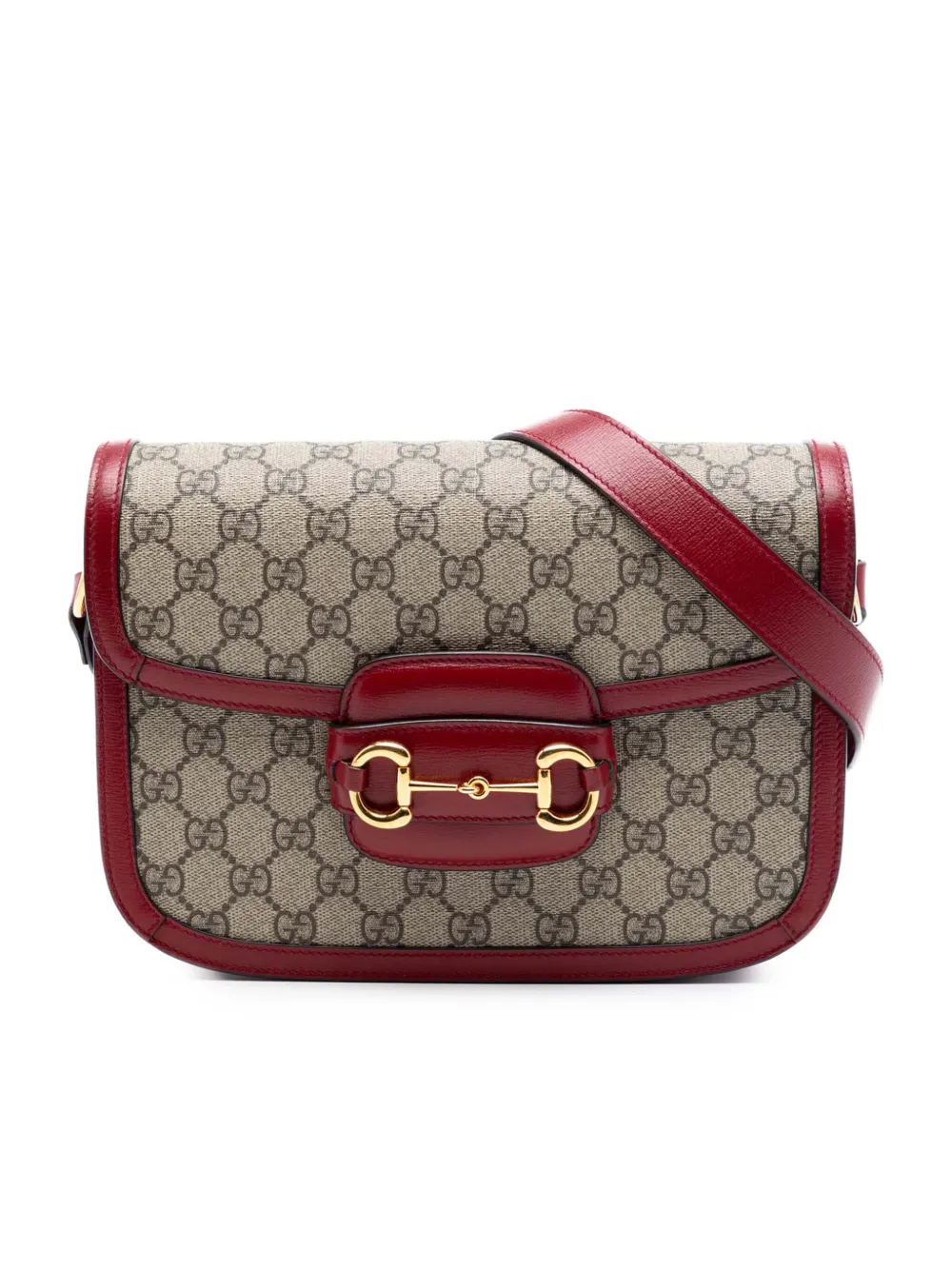 Gucci Pre-Owned 2016-2026 Medium GG Supreme Horsebit 1955 shoulder bag - Rot