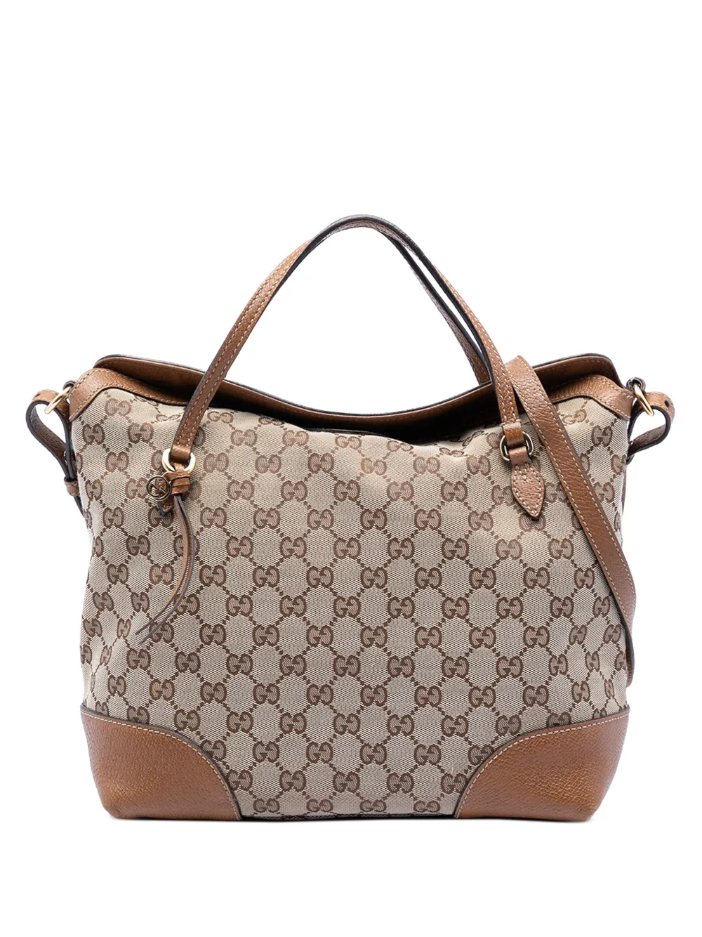 Gucci Pre-Owned 2016-2026 Medium GG Canvas Bree Fold Over Tote satchel - Neutrals