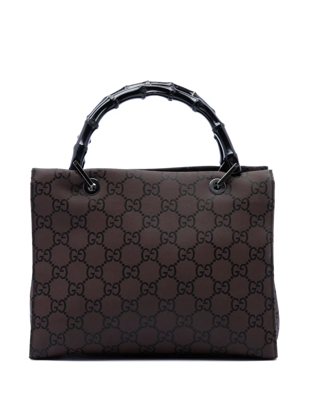 Gucci Pre-Owned 2000-2015 GG Nylon Bamboo satchel - Marrone