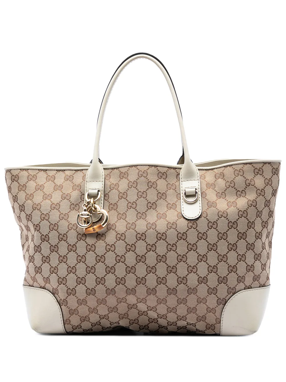 Gucci Pre-Owned 2016-2026 GG Canvas Heart Bit tote bag - White