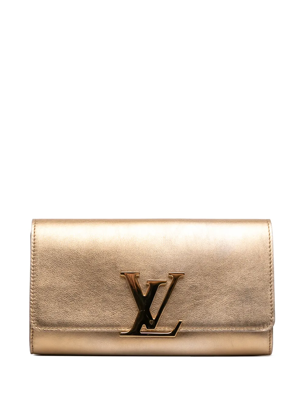 Louis Vuitton Pre-Owned 2013-2015 Metallic Calfskin Louise clutch bag - Oro