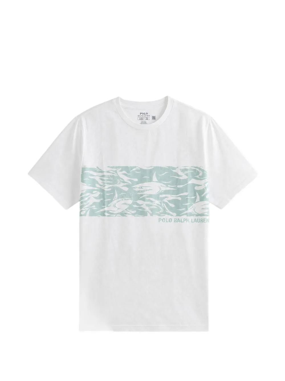 POLO RALPH LAUREN KIDS shark-print T-shirt - Weiß