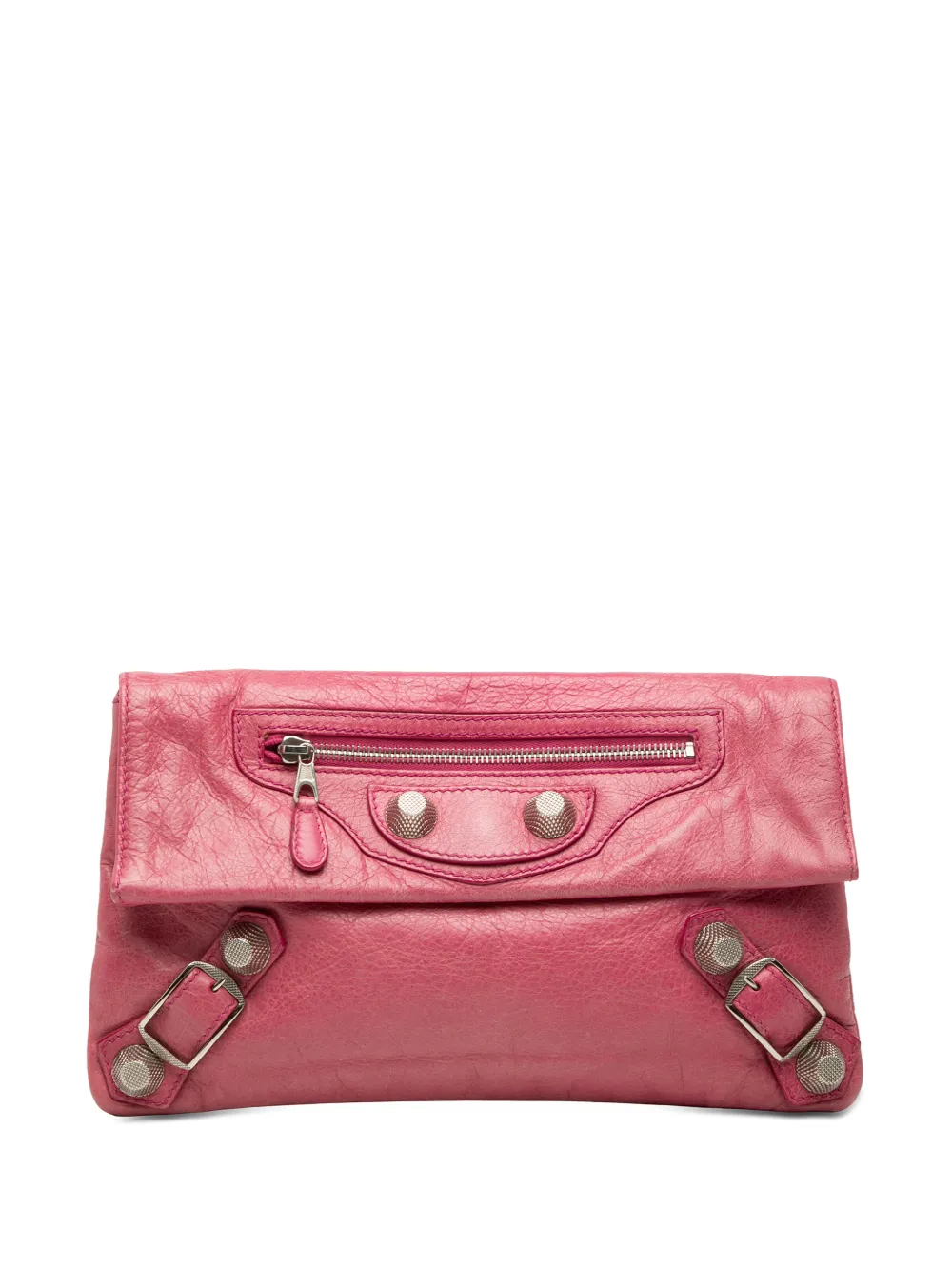 Balenciaga Pre-Owned 2012-2015 Lambskin Motocross Giant 12 Envelope clutch bag - Rosa