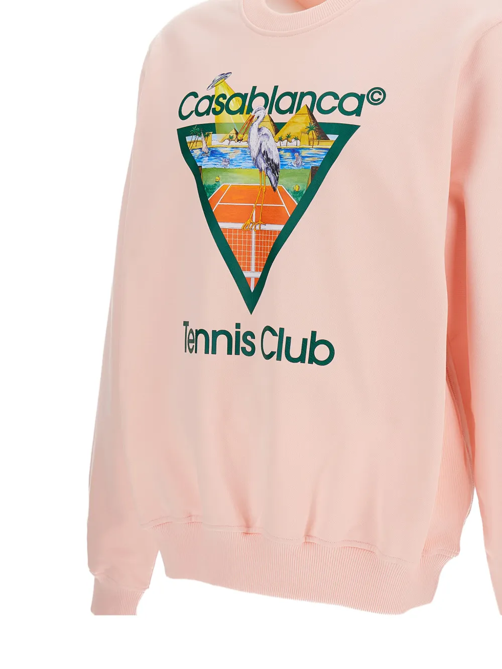 Casablanca Tennis Club Icon sweater met grafische print Roze