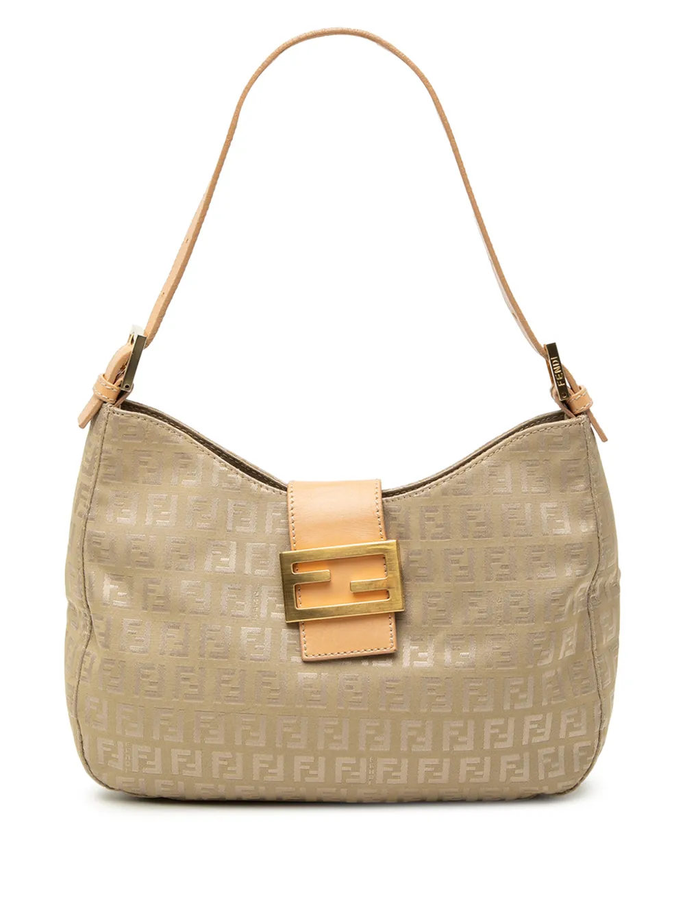 Fendi Pre-Owned 2000-2010 Zucchino Canvas shoulder bag - Nude