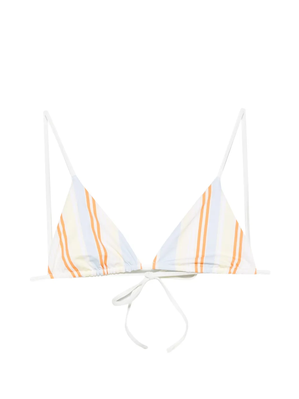 SIR. striped triangle bikini top - Nude