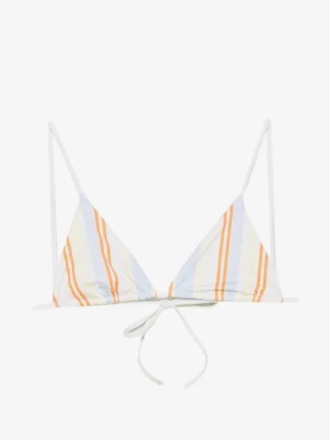SIR. top de bikini estilo triángulo con rayas estampadas