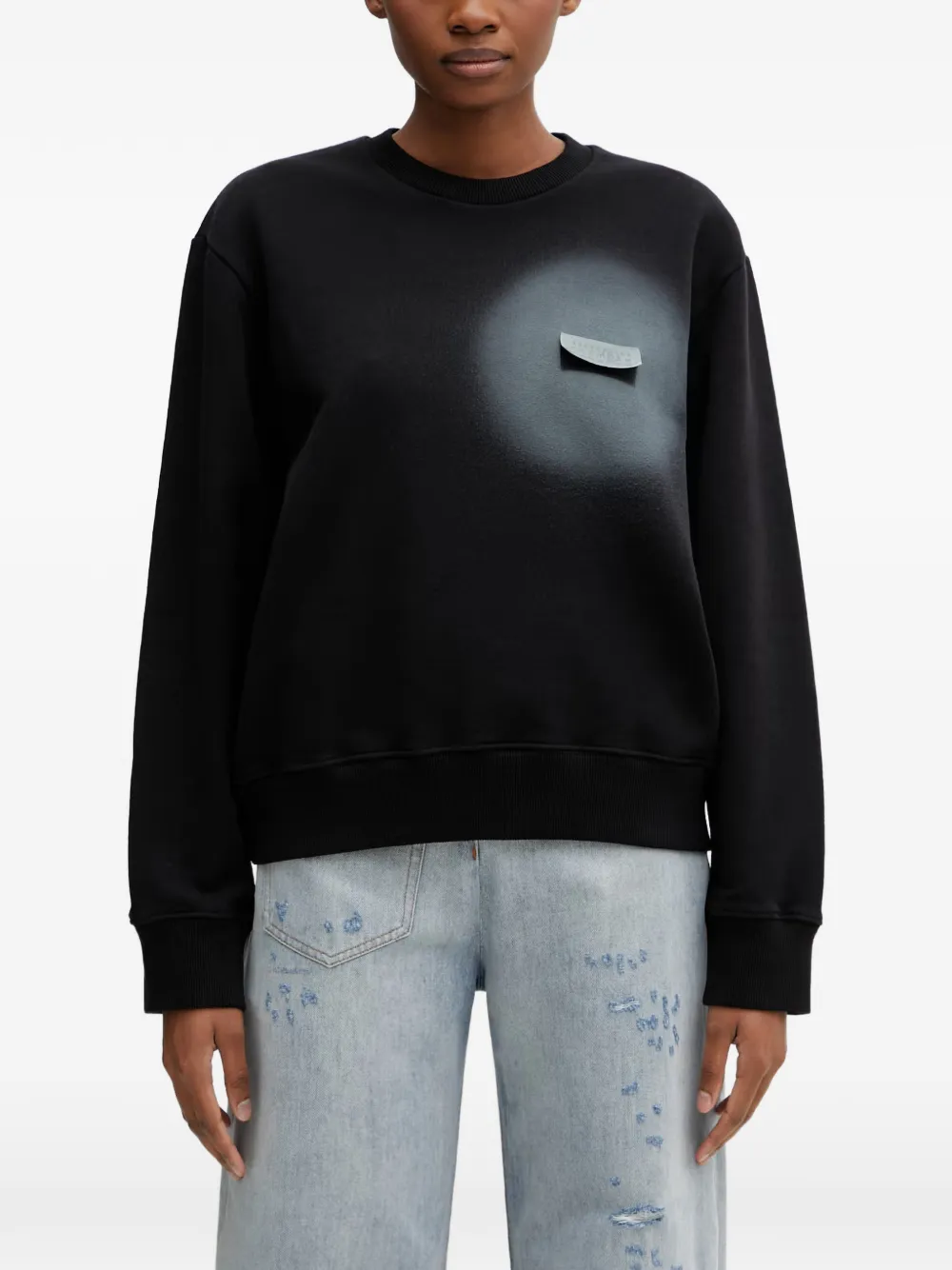 MM6 Maison Margiela patch-detail sweatshirt - Schwarz