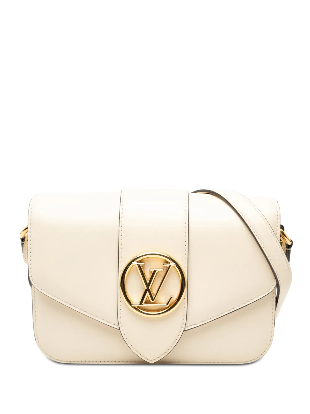 Louis Vuitton Pre-Owned Borsa a tracolla LV Pont 9 Soft MM in pelle di vitello 2021-2026 - Bianco