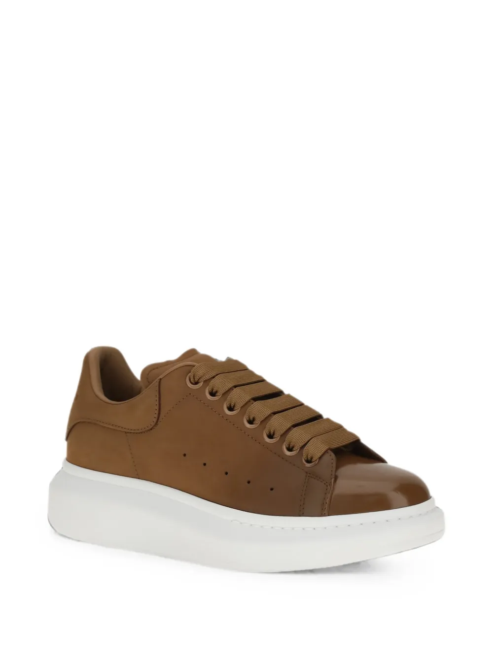 Alexander McQueen Oversized leather sneakers Bruin
