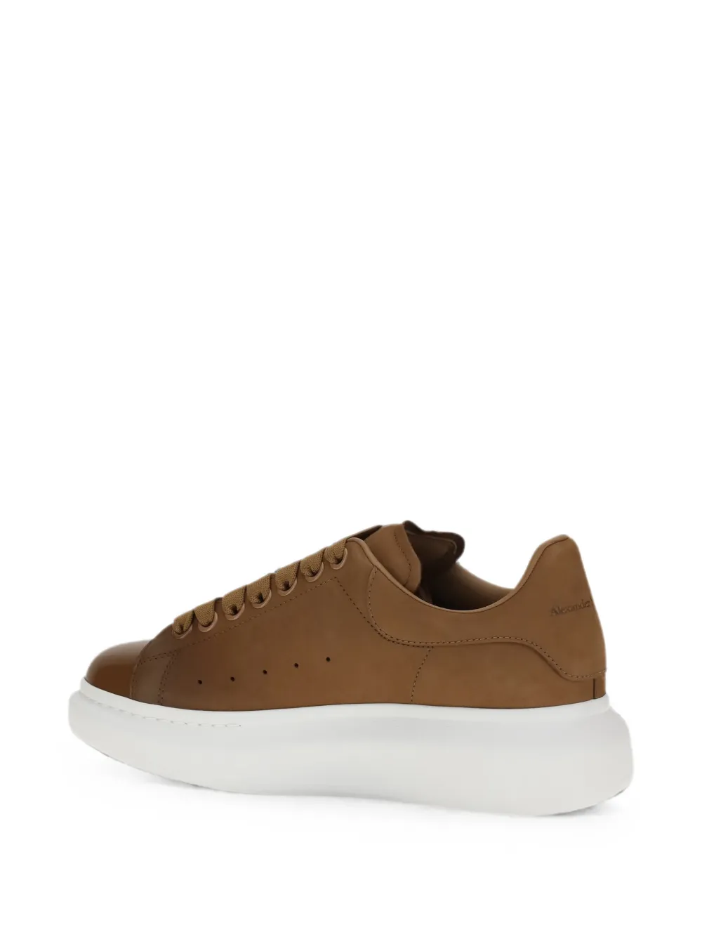 Alexander McQueen Oversized leather sneakers Bruin