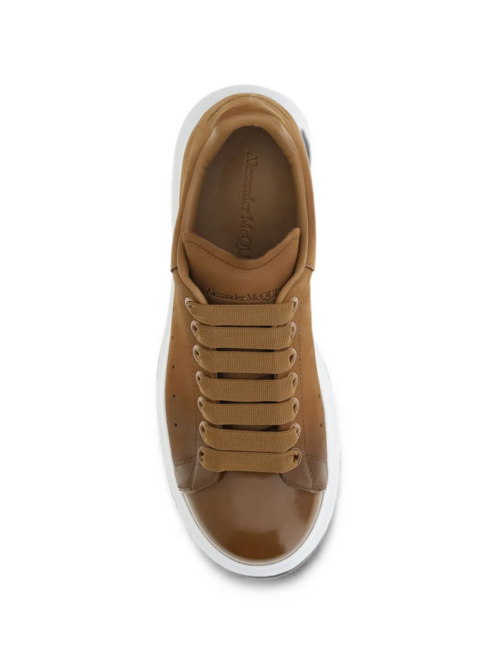 Alexander McQueen Oversized leather sneakers Bruin