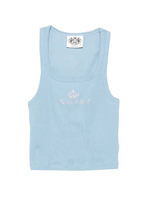 Sporty & Rich Juicy rhinestone-logo ribbed tank top