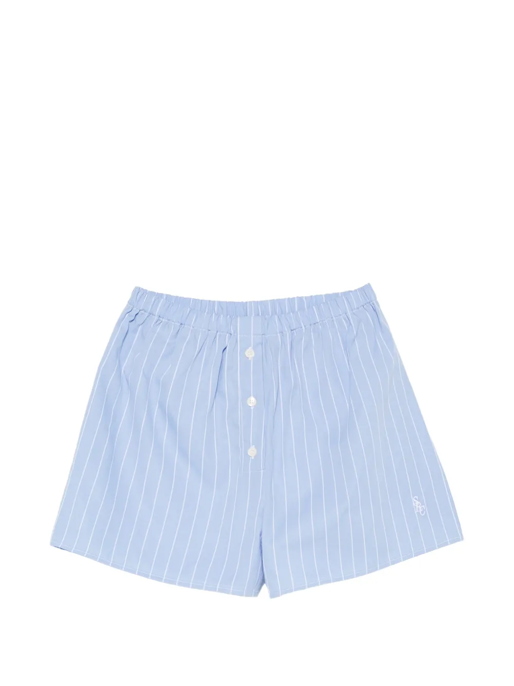 Sporty & Rich vertical-stripe shorts - Blu
