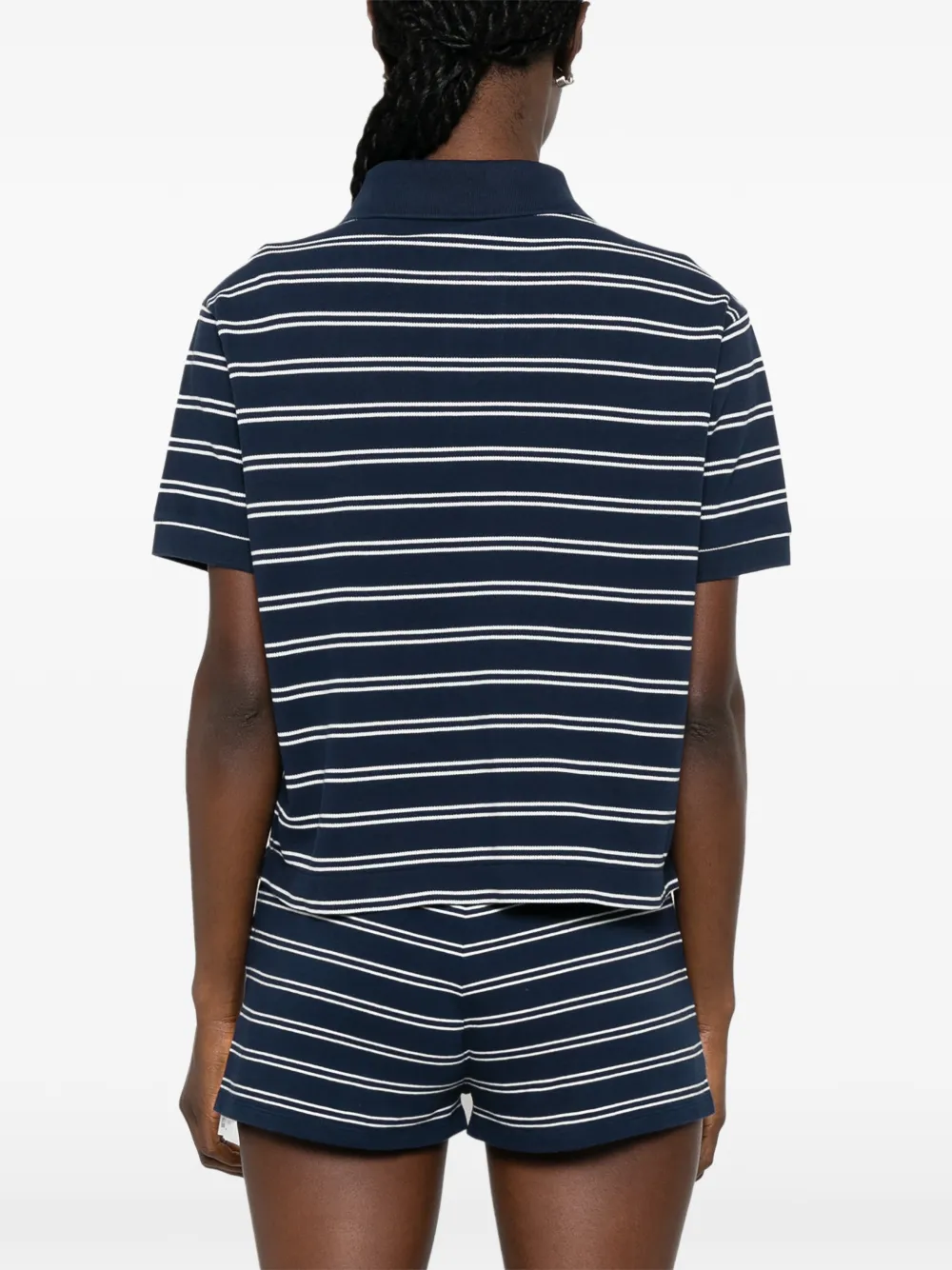 Sporty & Rich Signature poloshirt met korte mouwen en logo Wit