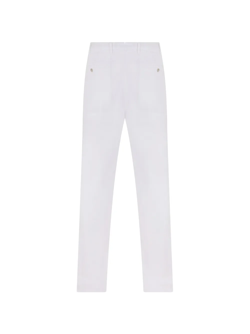 Fedeli Straight-fit Linen Trousers in White, view 2