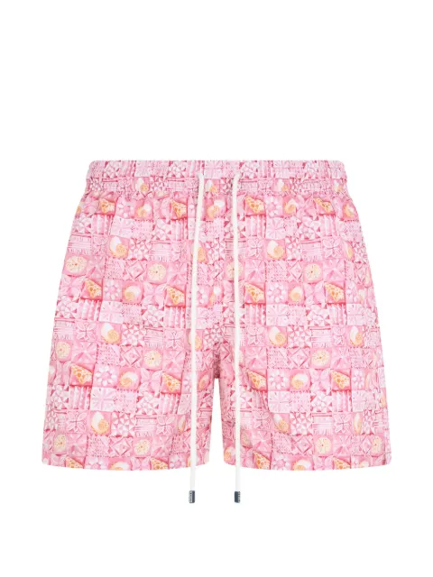 Fedeli shell-print drawstring swim shorts