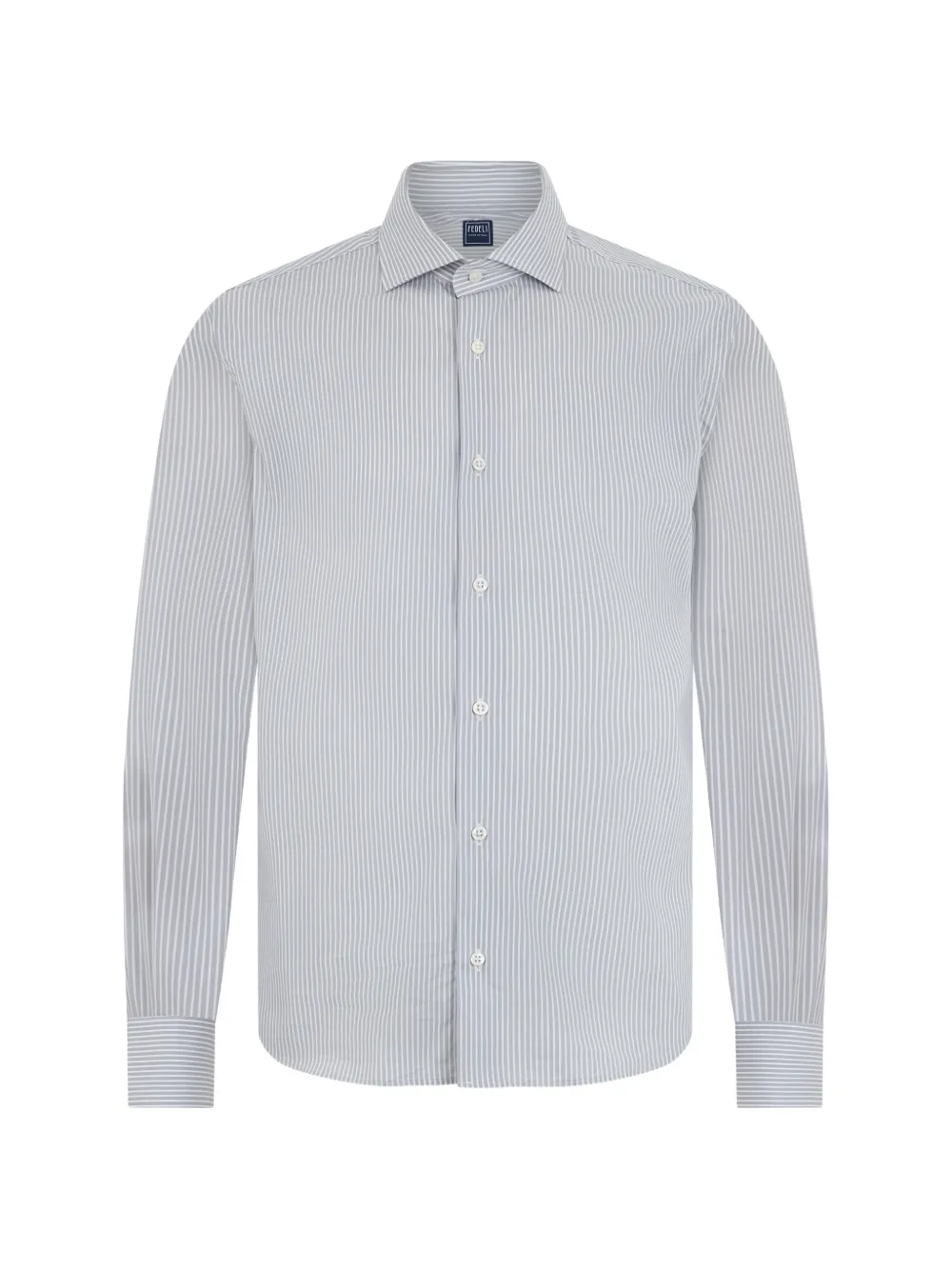 Fedeli striped long-sleeve shirt - Grigio