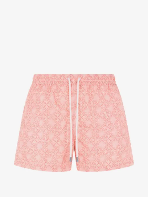 Fedeli geometric-print drawstring beach shorts