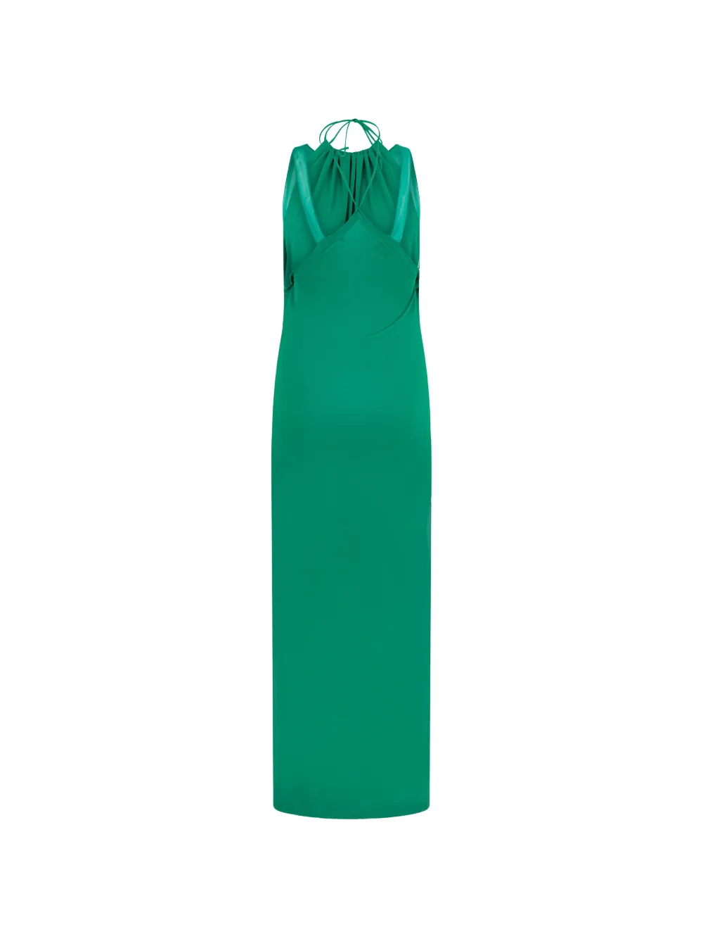 Alberta Ferretti Maxi-jurk met ruches Groen
