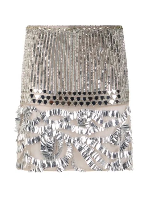 Alberta Ferretti falda corta bordada con lentejuelas