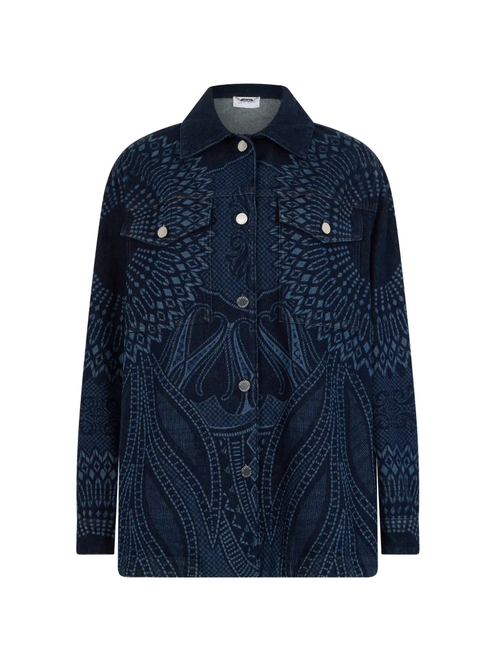 Alberta Ferretti jacquard-pattern denim jacket - Blu