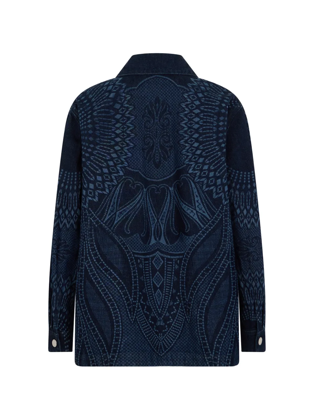 Alberta Ferretti Denim jack met jacquard-patroon Blauw