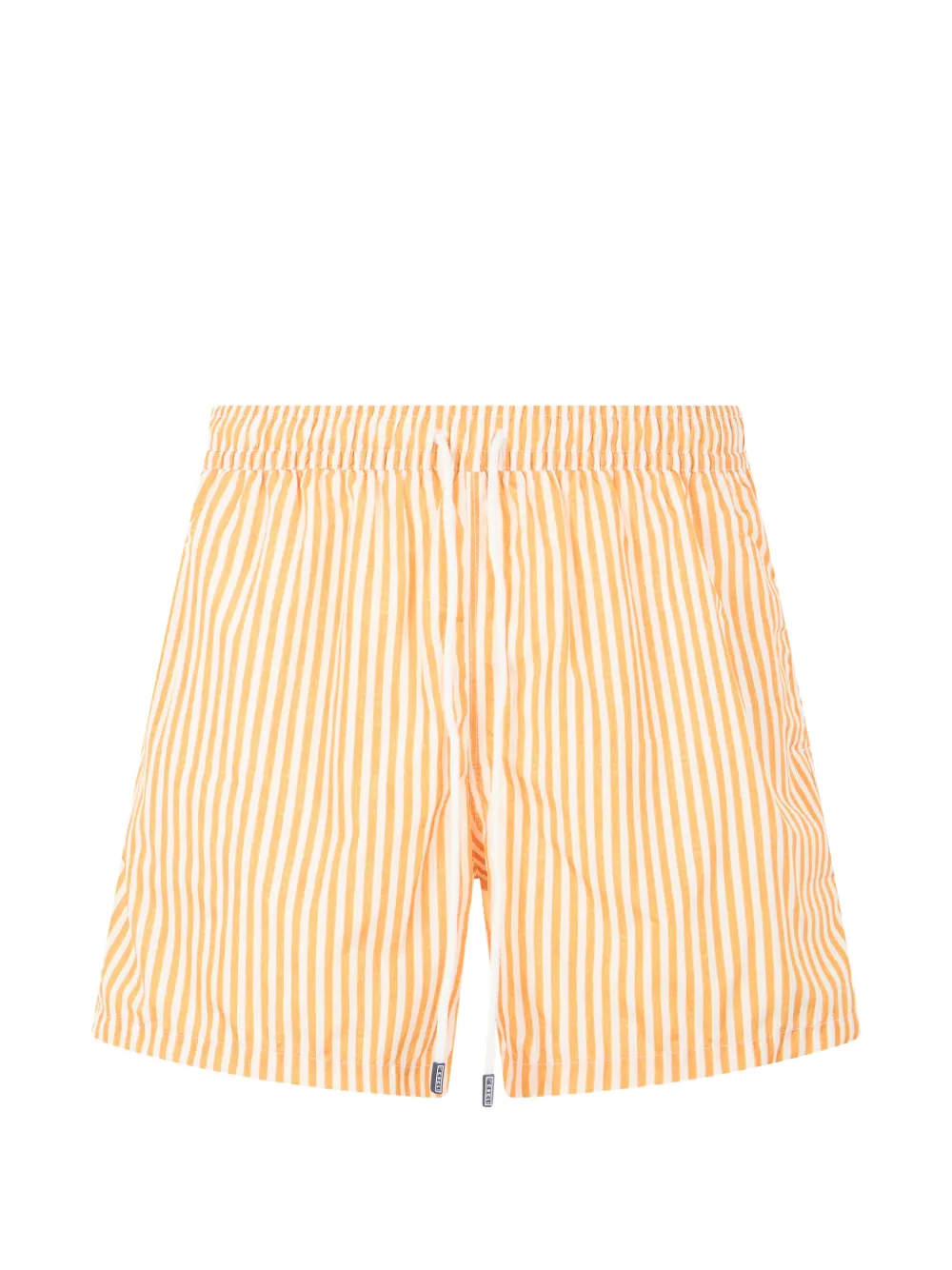 Fedeli striped drawstring-waist swim shorts - Arancione