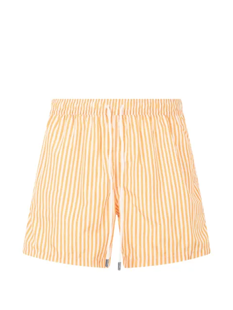 Fedeli striped drawstring-waist swim shorts