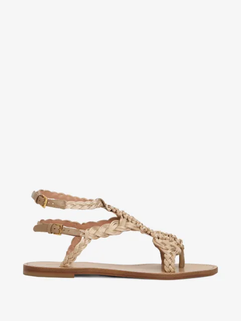 Alberta Ferretti braided double-strap sandals