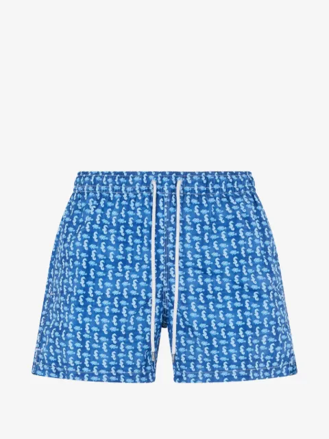 Fedeli marine-pattern swim shorts