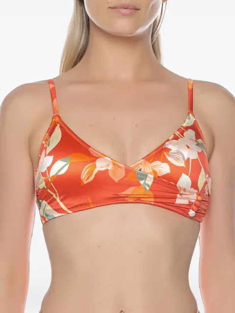 Gottex top de bikini estilo triángulo con estampado floral