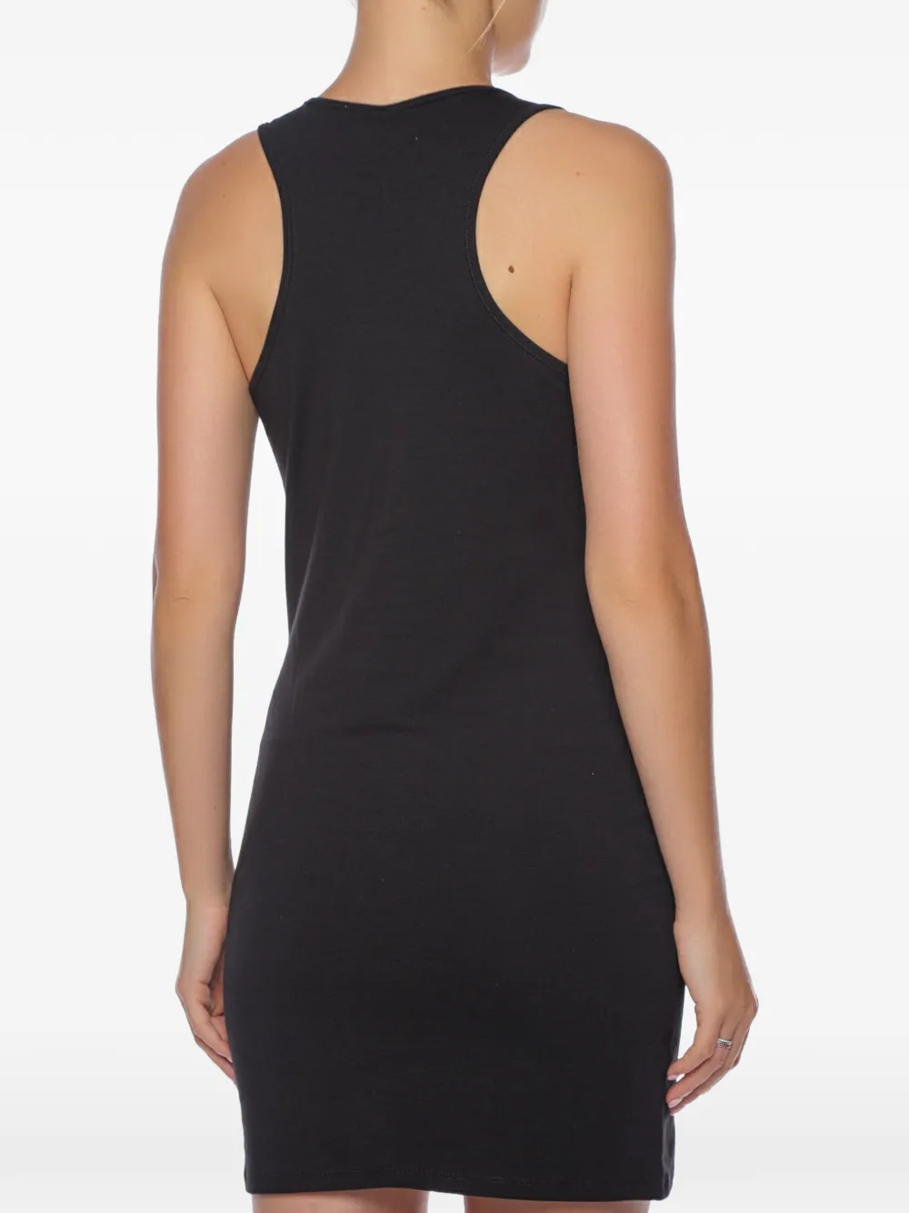 Moschino logo-print racerback mini dress Zwart