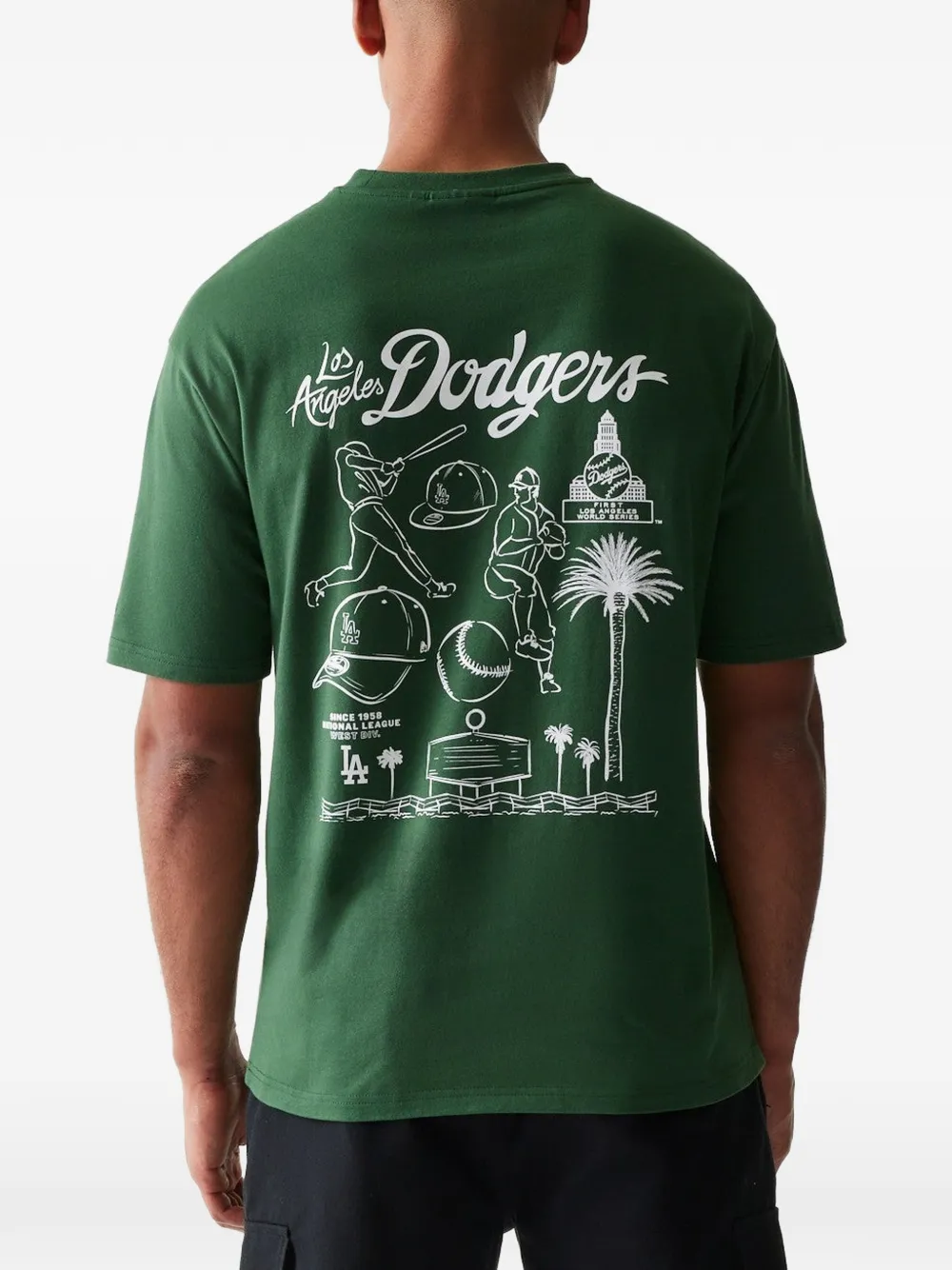 NEW ERA CAP LA Dodgers MLB T-shirt met grafische print Groen