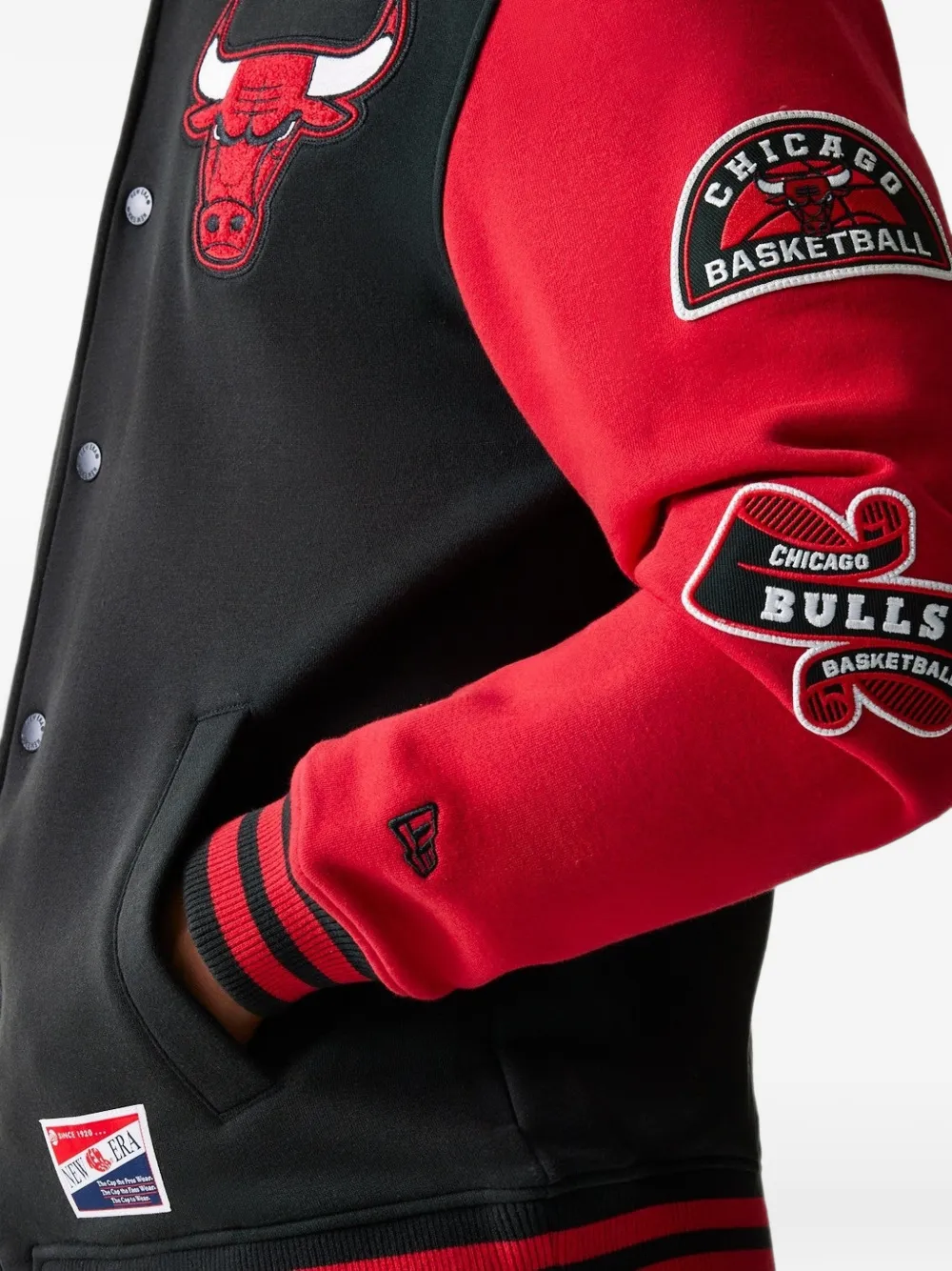 NEW ERA CAP Chicago Bulls varsity jacket Zwart
