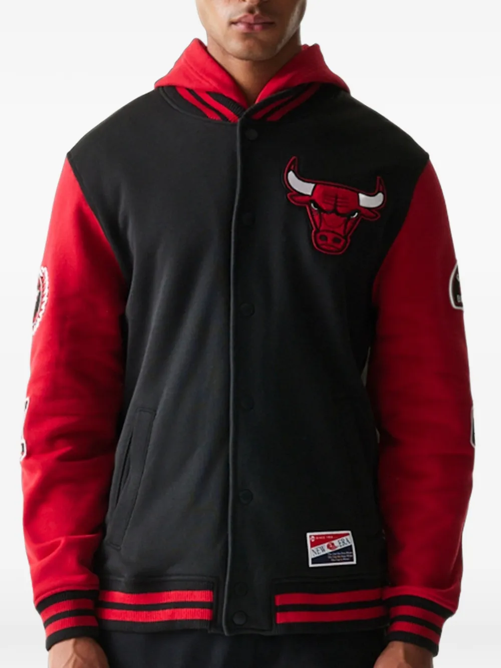 NEW ERA CAP Chicago Bulls varsity jacket Zwart
