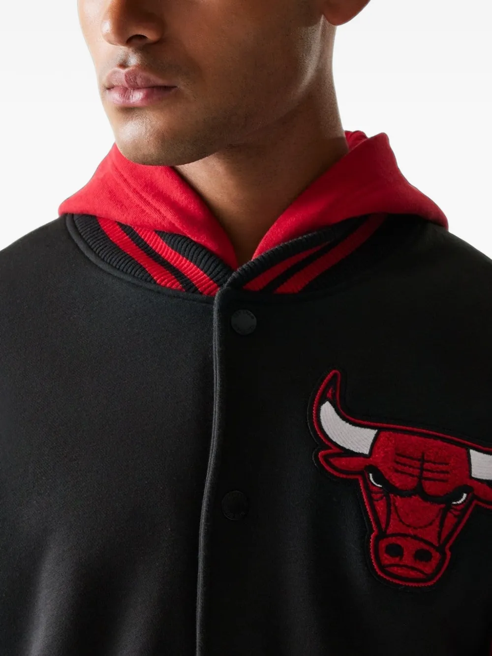 NEW ERA CAP Chicago Bulls varsity jacket Zwart