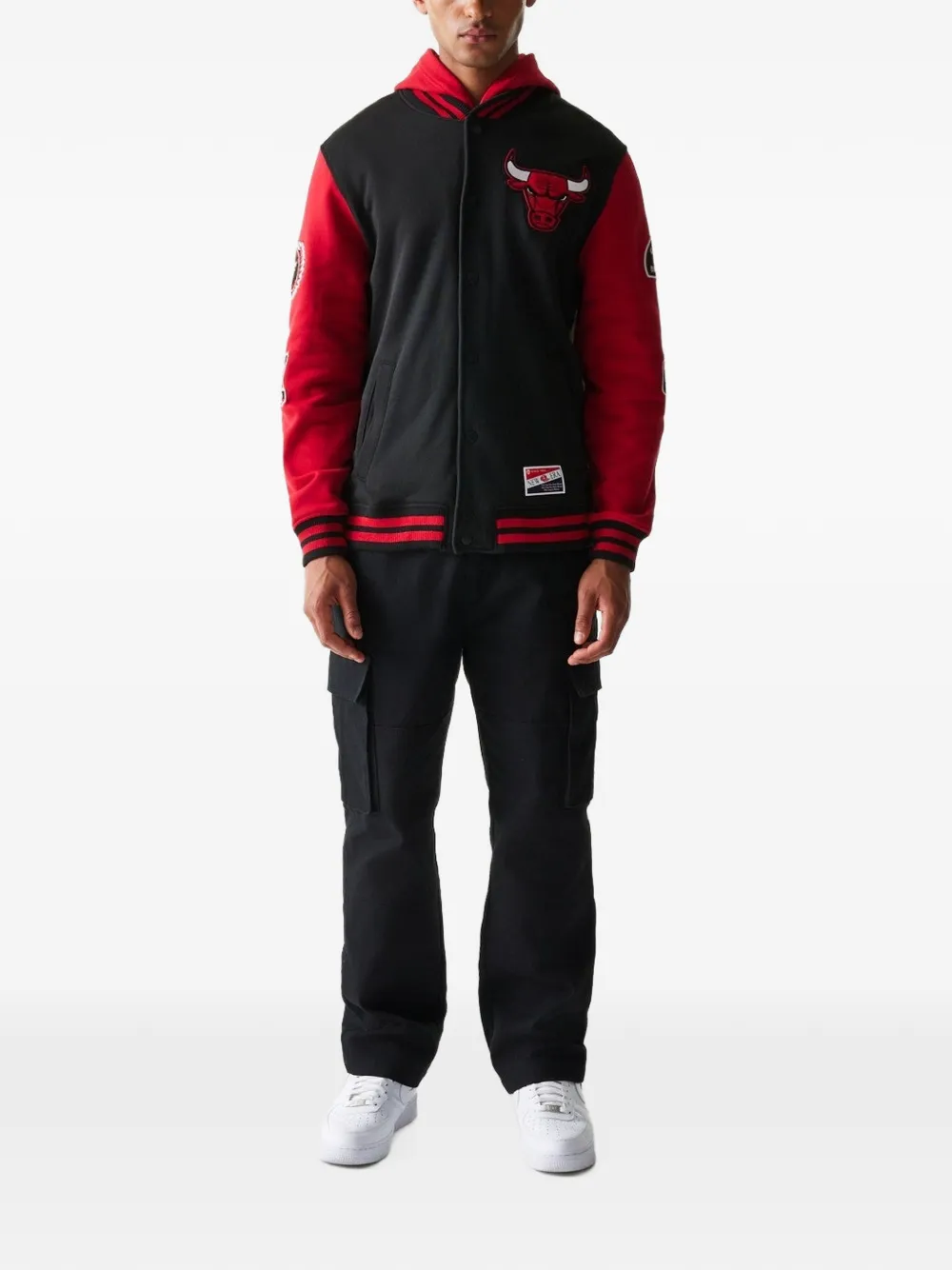 NEW ERA CAP Chicago Bulls varsity jacket Zwart