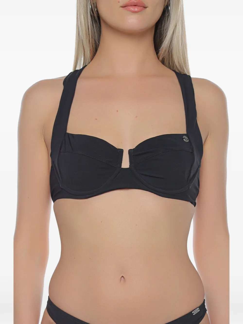 BANANA MOON Balco underwired crossover bikini top - Schwarz