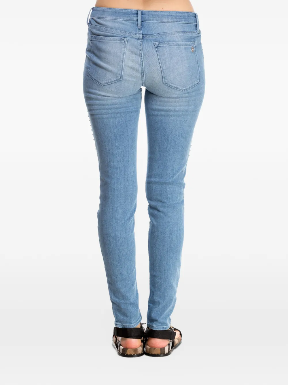 Black Orchid Jude stud-embellished skinny jeans Blauw