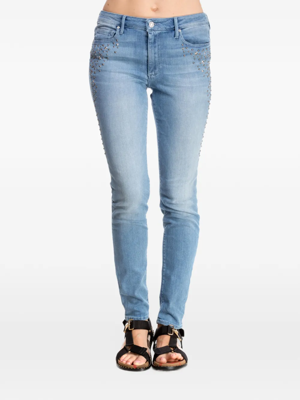Black Orchid Jude stud-embellished skinny jeans