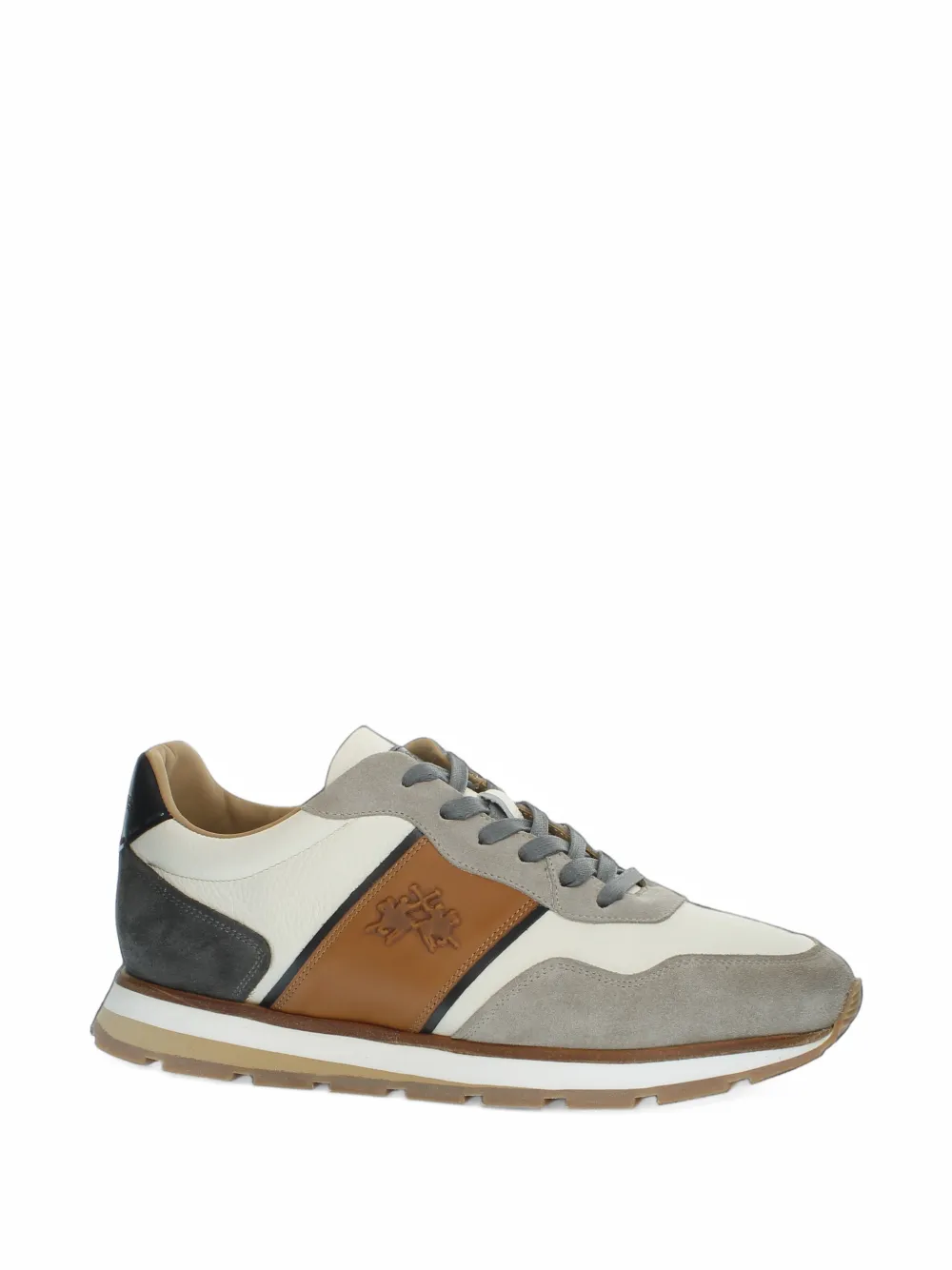La Martina logo-embossed panelled sneakers - Tons neutres La Martina logo-embossed panelled sneakers - Tons neutres